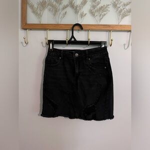 Wild Fable. Black Denim Jean Skirt.